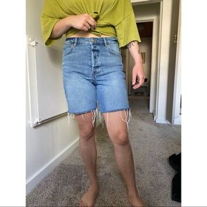 Denim Mid-Length Shorts